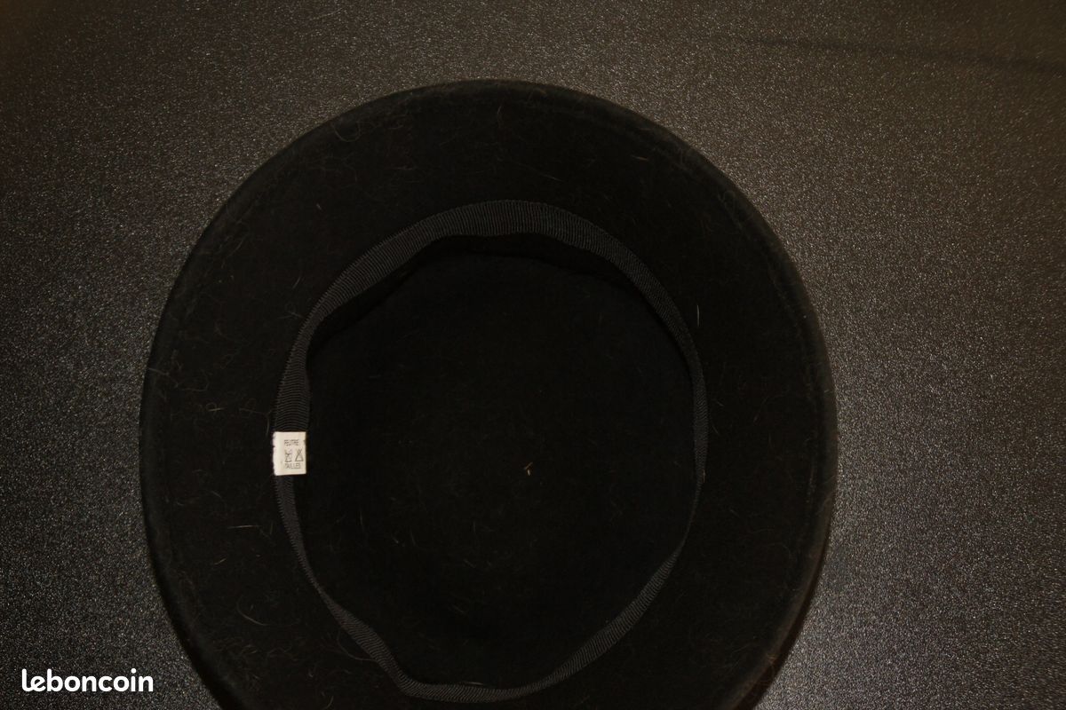 NEUF : Chapeau noir – Feutre 100 % + laine (image 5)
