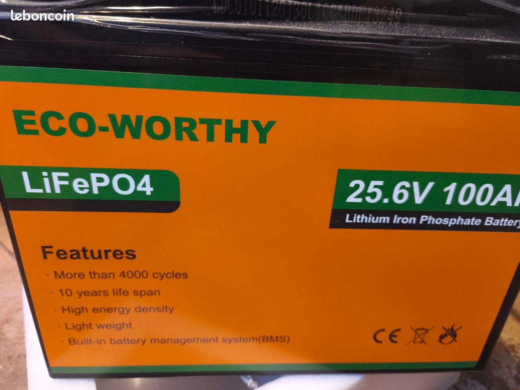 Batterie eco worthy lifepo4 25.6v 100Ah - Bricolage