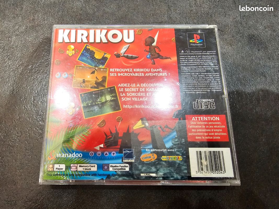 Jeu Kirikou PS1 - PlayStation 1 - Complet - Version PAL FR