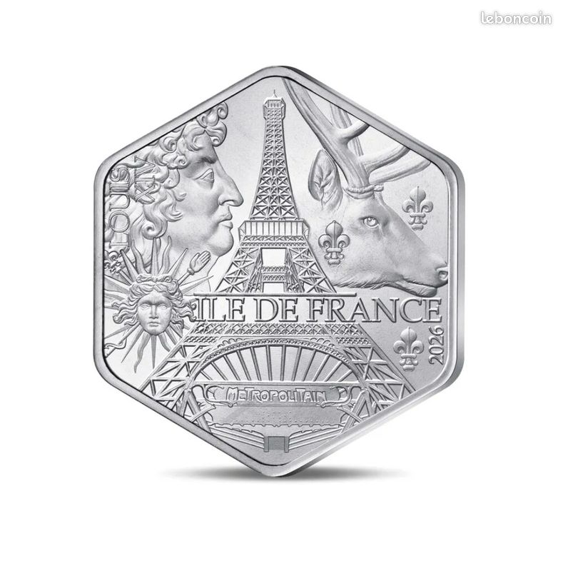 Pièce 10 EUROS Argent "Île de France" (image 1)