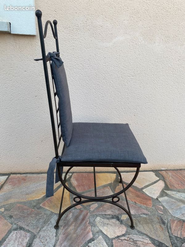 Chaises fer forgé lot de 4 (image 3)