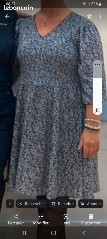 Robe bleu à fleur (image 3)