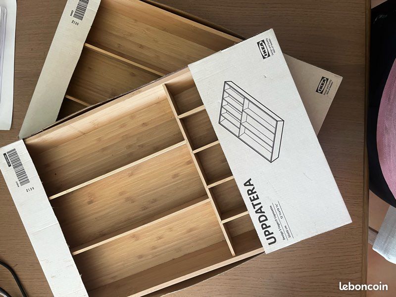 2 rangements à couverts en bambou IKEA UPPDATERA - comme neufs (image 2)