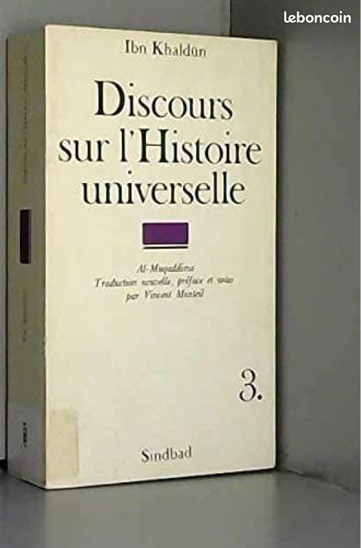 Discours sur l'histoire universelle ibn khaldoun Édition sindbad (image 1)