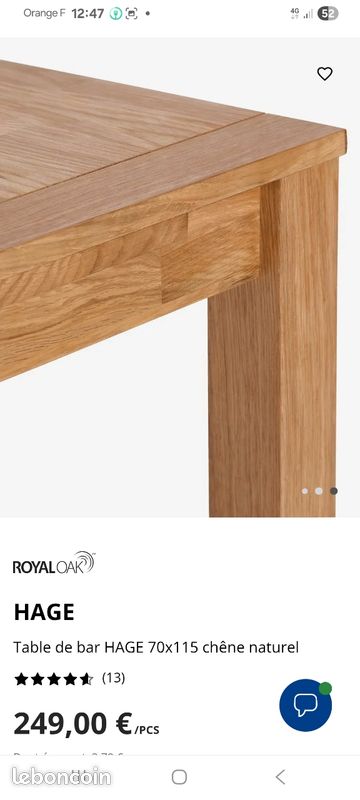 Mobilier table et chaises (image 4)