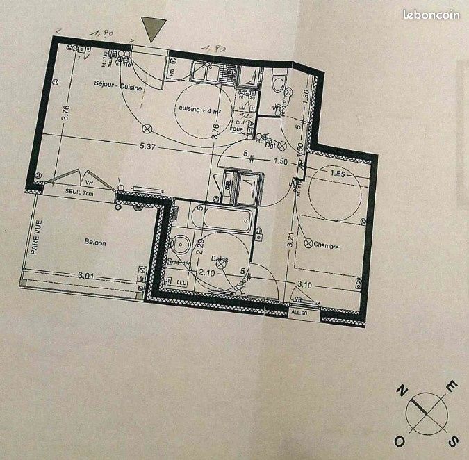 Appartement 2 pièces 40 m² · à Annecy · 40 m² · 875 €/mois