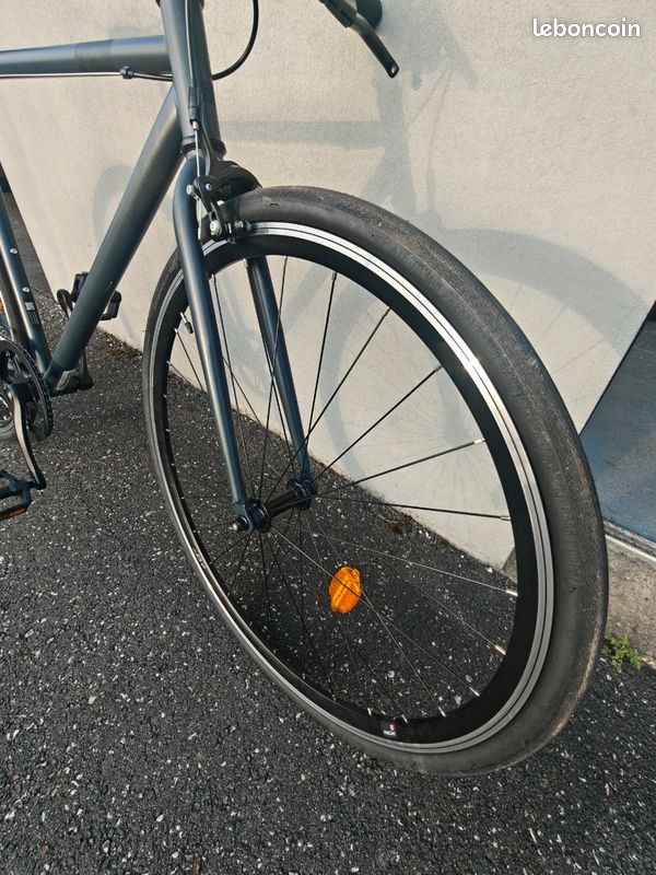Vélo de ville single speed 500 gris carbone (image 10)