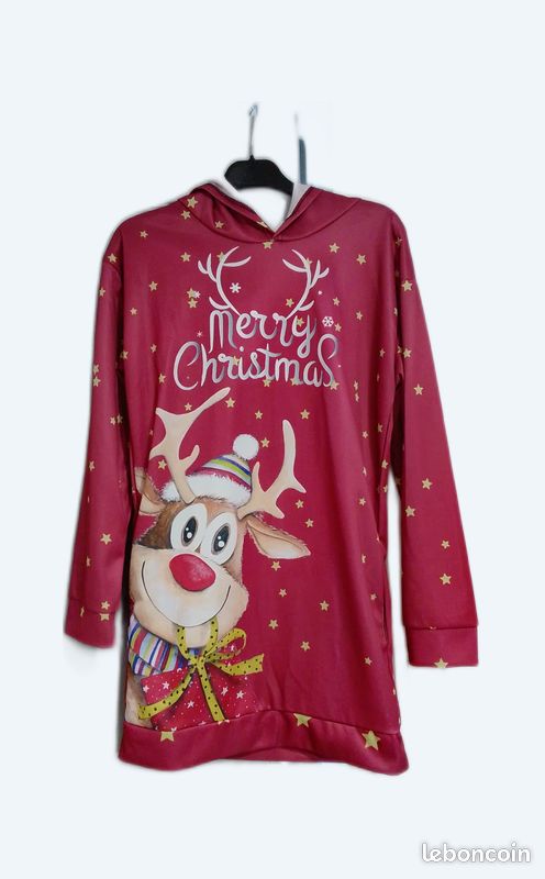 Robe Sweat à capuche Cerf Rudolf Christmas S Vêtements