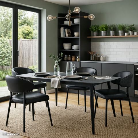 Table AZUR céramique grise design moderne neuf sous emballage (image 1)
