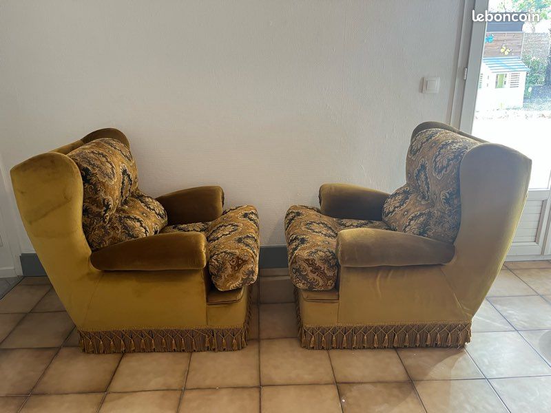 2 fauteuils anciens – déhoussables (image 5)