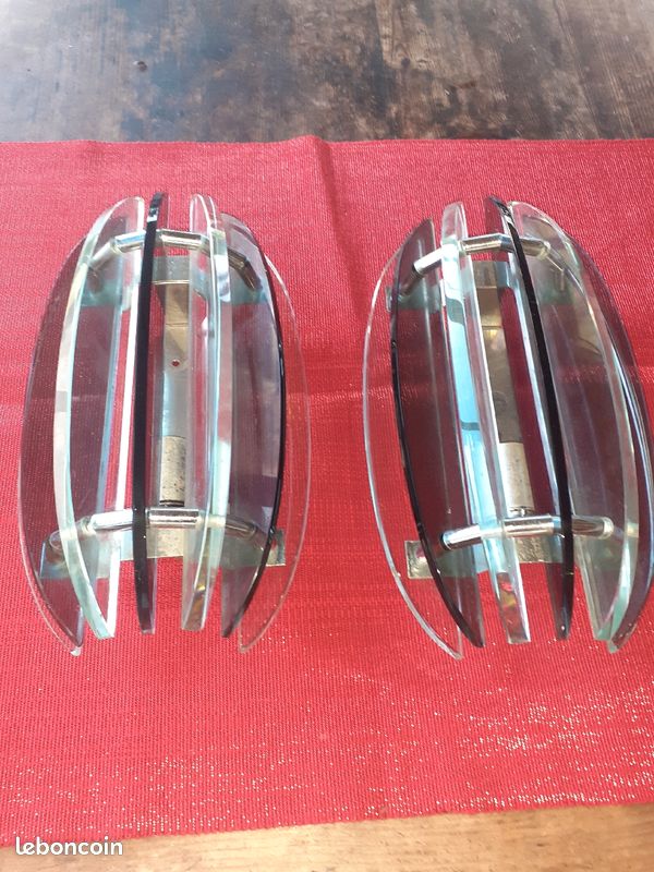 Paire d appliques 1970 design italien veca (image 1)