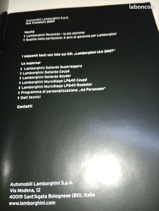 Pack complet Francfort 2007 Lamborghini REVENTÓN🇮🇹 (image 8)