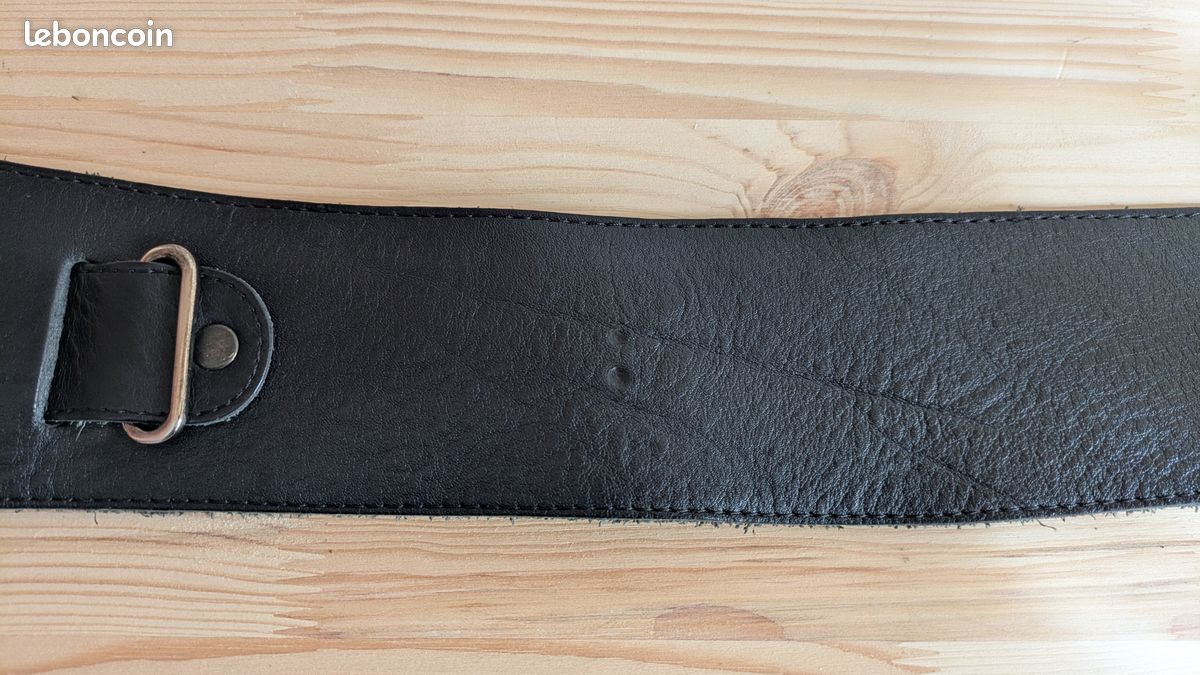 Ceinture cuir WE noire 85 cm (image 4)