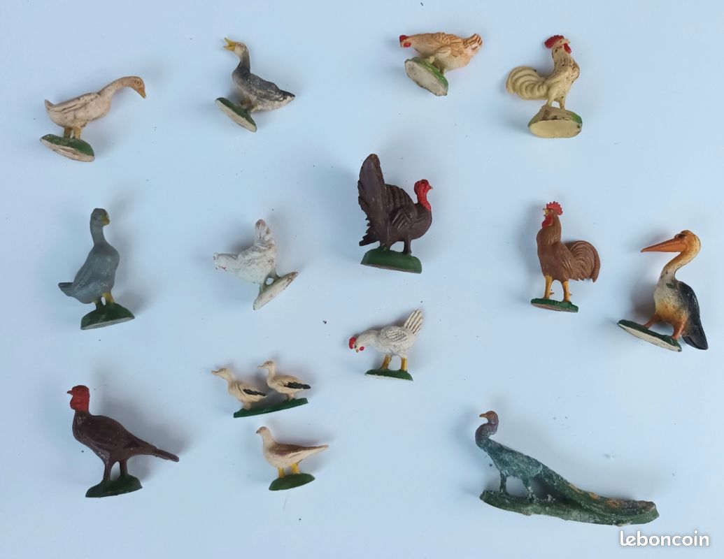 Lot D'animaux Vintage ELASTOLIN, STARLUX, Britains - Singe, Morse, Etc. En Plastique Peint