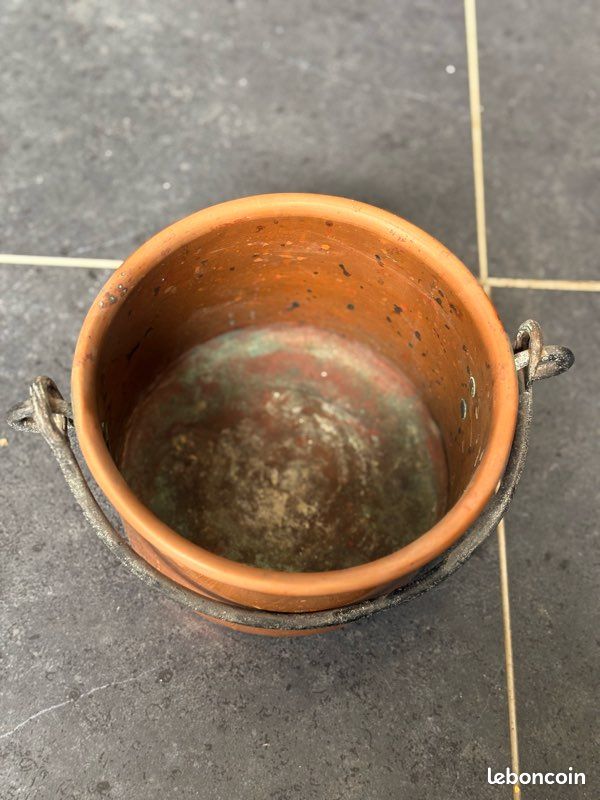 Chaudron en cuivre ancien – diamètre 17/18 cm (image 3)