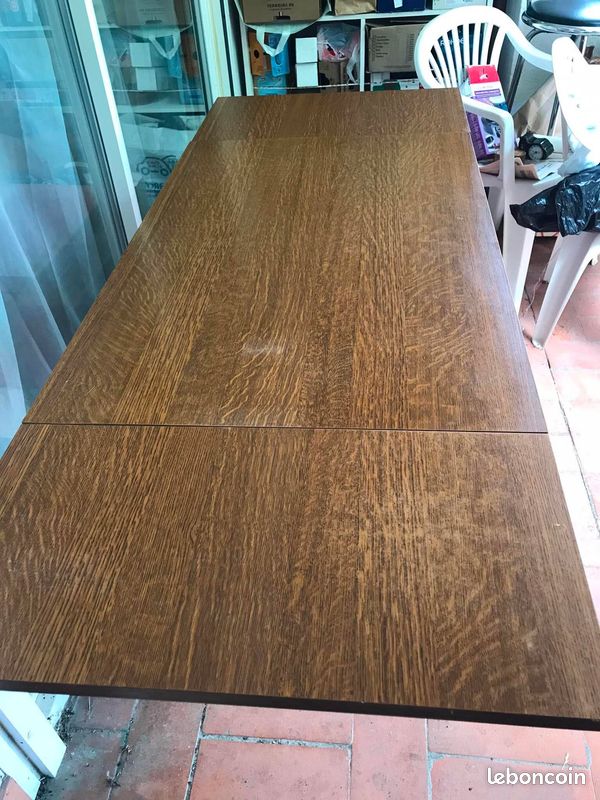 Table cuisine vintage formica et bois (image 4)