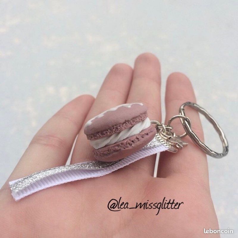 Porte-clés macaron hiver (image 2)