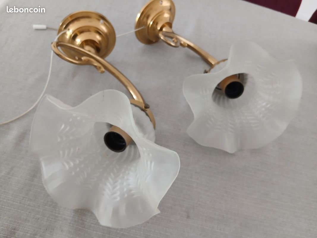 Paire d'appliques en laiton (image 1)