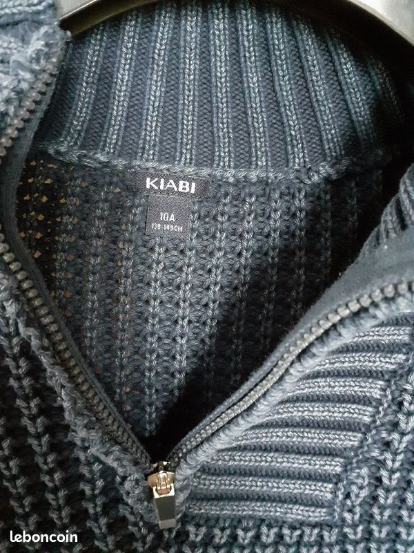 Pull garçon bleu 10 ans (image 2)