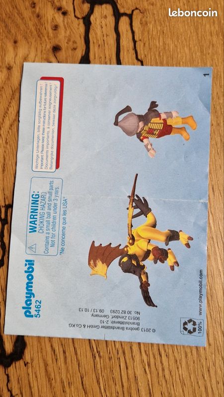 Playmobil 5462 Dragon de pierre avec guerrier (image 6)