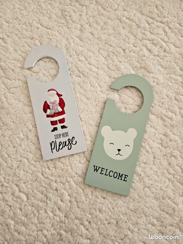 Lot de 2 pancartes de porte en bois Sostrene Grene (image 1)