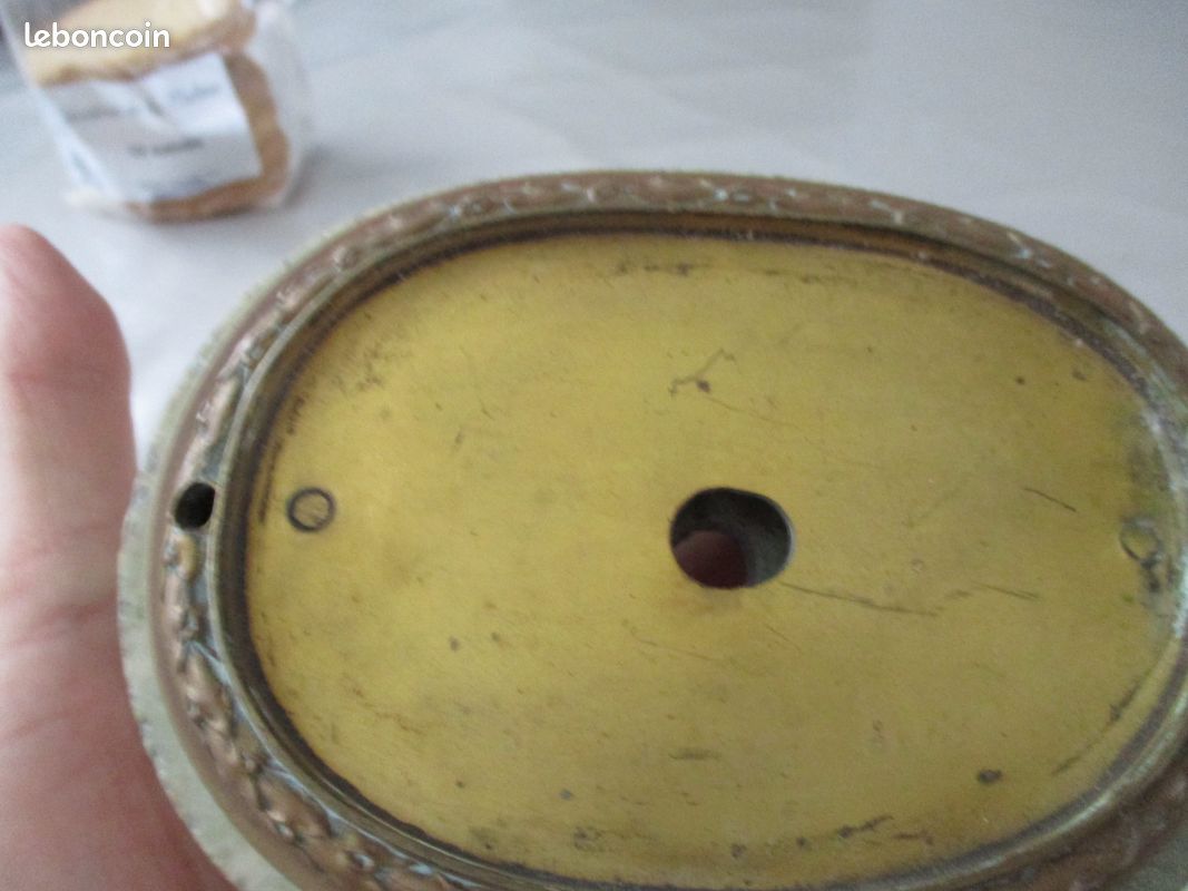 Ancien socle en marbre et bronze laiton (image 13)