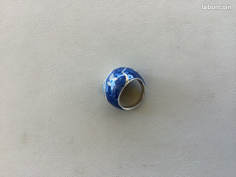 Bague En Argent Sterling Una Storia - Taille 54, Couleur Dominante Noir - Occasion