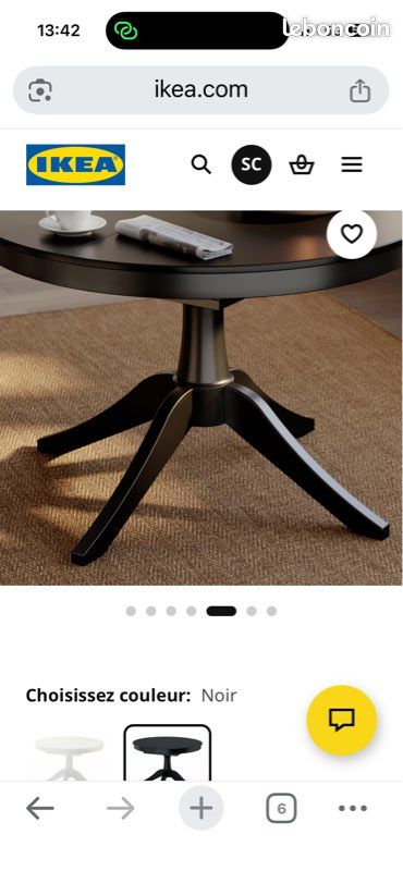 Table IKEA noire ROSENTORP (image 2)