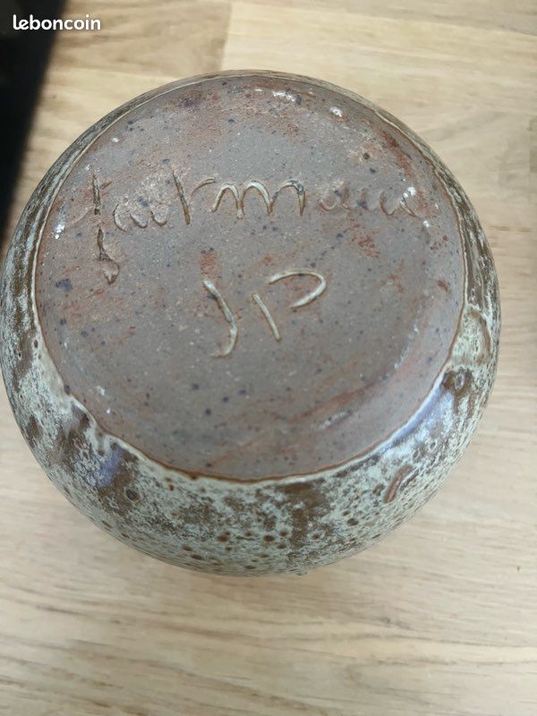 PICHET Vintage Forme Boule En GRÈS Signé JP Jean Pierre PRUDHOMME