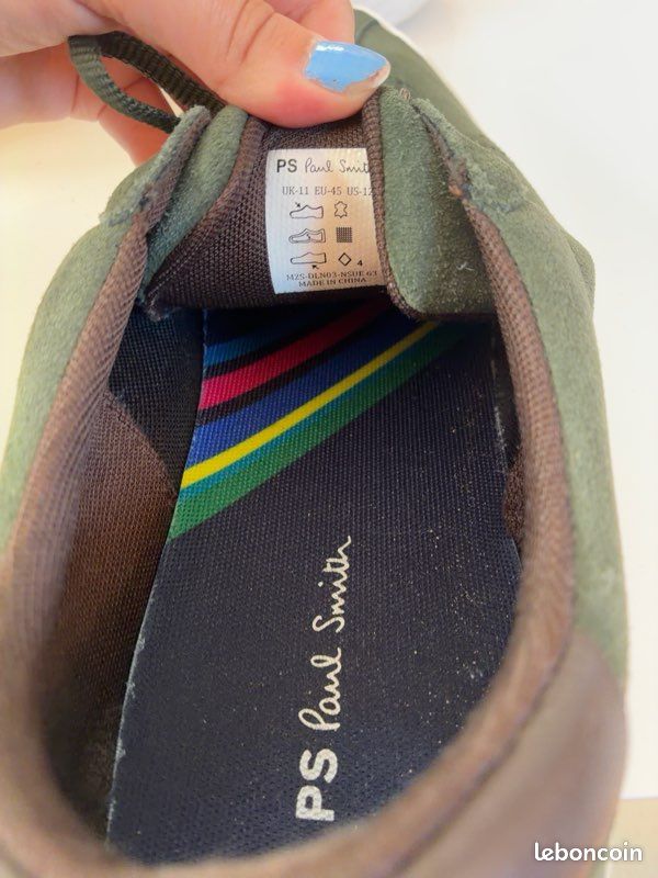 Baskets PS Paul Smith homme en daim kaki – Taille 45 (image 3)