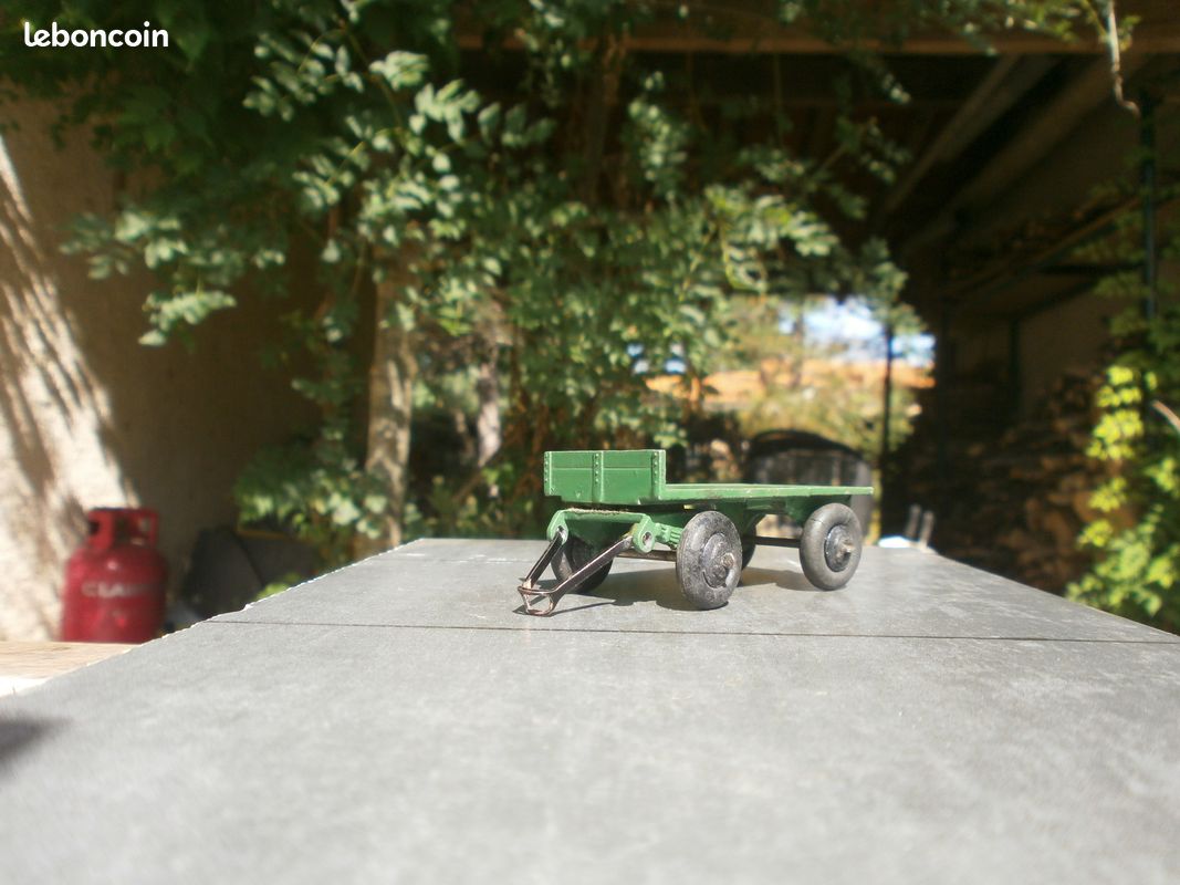 Remorque Bâchée Dinky Toys 25T - 2 Roues - Fabrication Française - Miniature Ancienne
