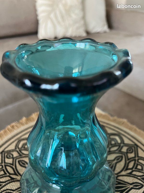 Vase En Verre Style Rétro - Couleurs Terre/boue - Occasion Bon état