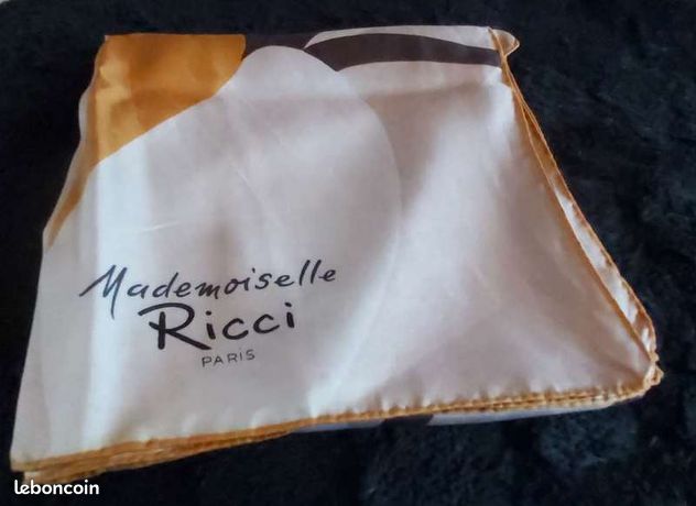 Foulard Vintage En Soie Mademoiselle Ricci Paris - Multicolore - Occasion Bon état