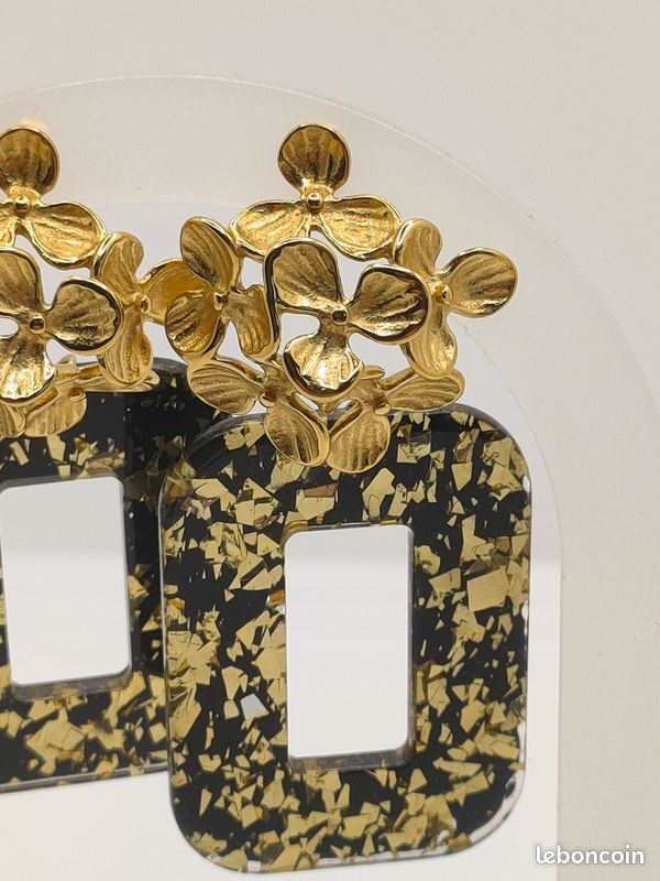 Boucles d'oreilles fermoir clou (image 3)