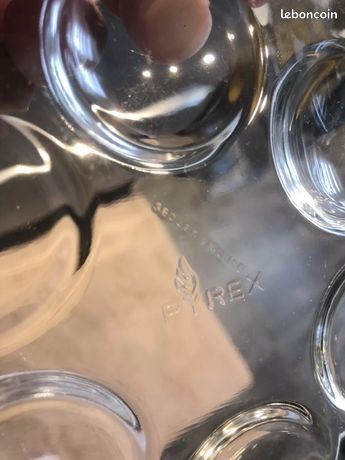 Lot De 10 Assiettes à Escargots Pyrex France - Vintage - Verre Transparent