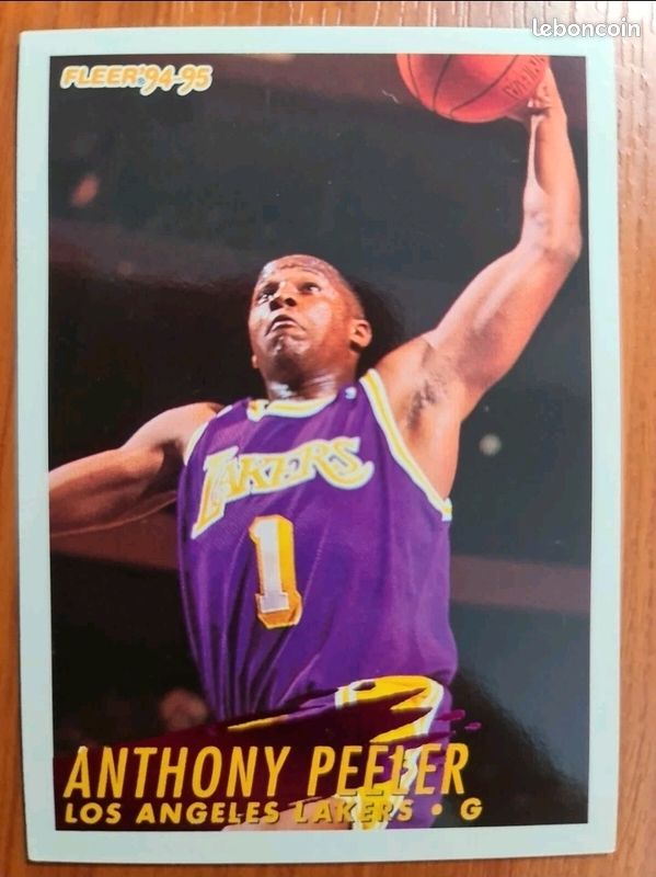 Carte Fleer Collection Basketball 🏀 1994 1995 Lakers #115 Anthony Peeler (image 1)