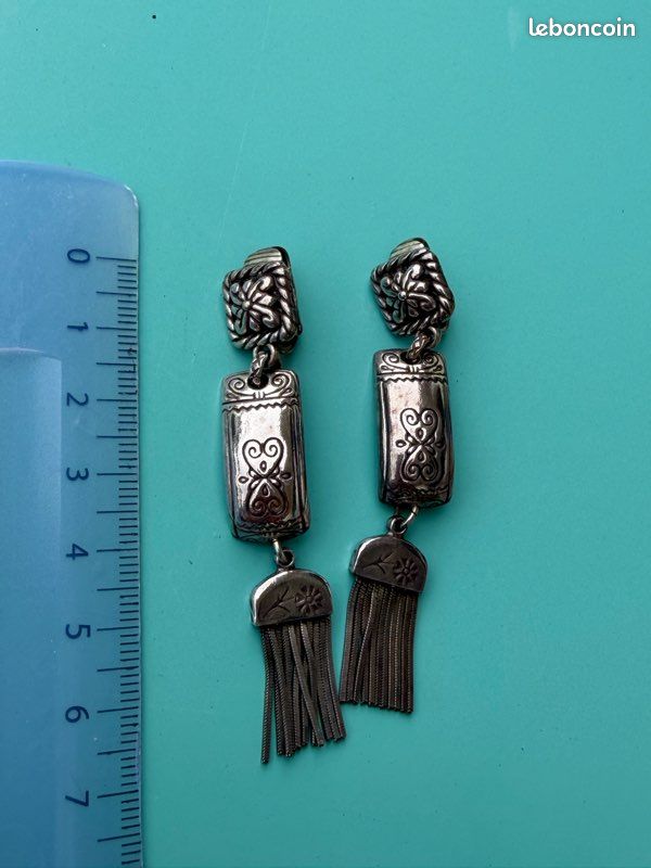 Boucles oreilles clip argent Gas (image 2)