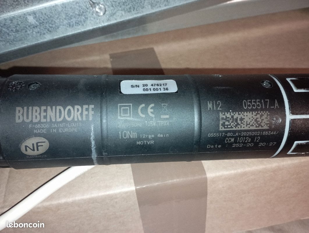 Moteur volet roulant bubendorff 055517 (image 2)