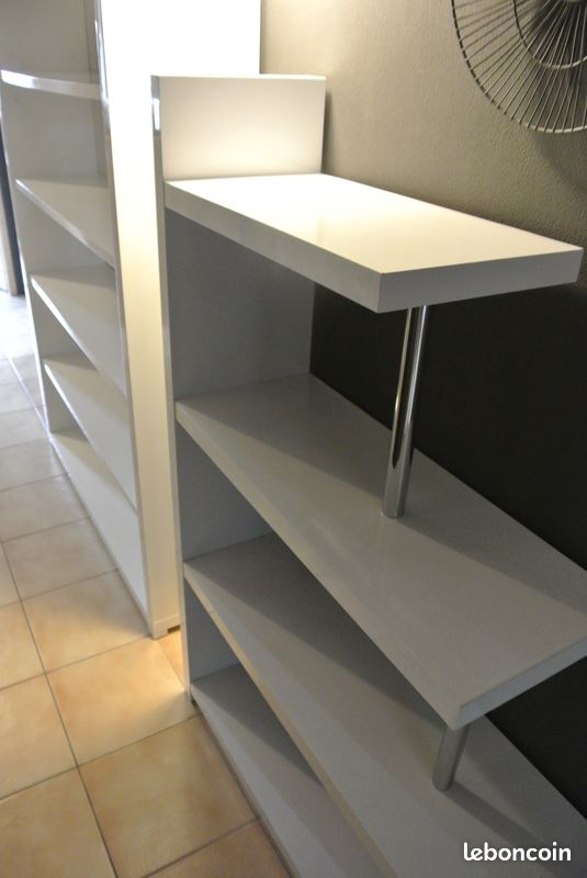 Bibliothèque + Etagère ( les deux laquées blanc) (image 3)