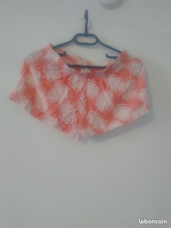 Pyjama rose été : haut + short, taille 42-44 (image 3)