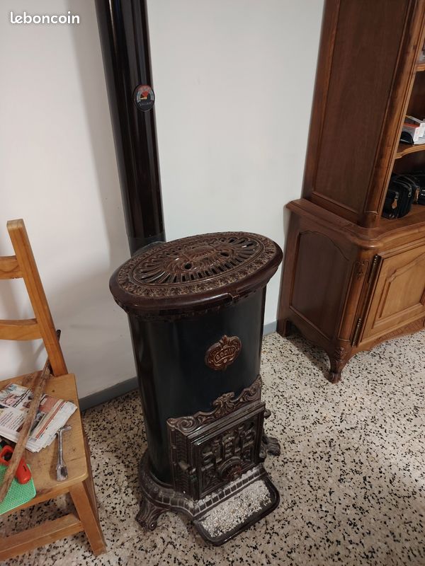Godin charbon restauré : nostalgie & chaleur du poele