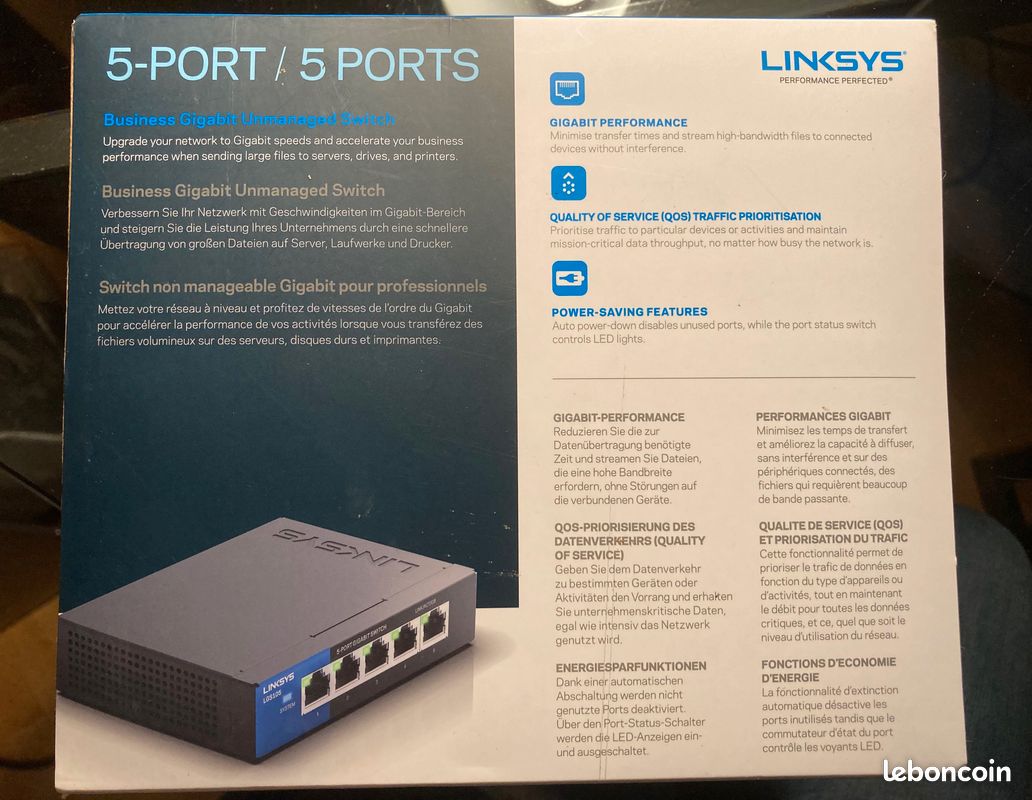 Linksys 5 port LGS105 - 1000 Mbps (image 2)
