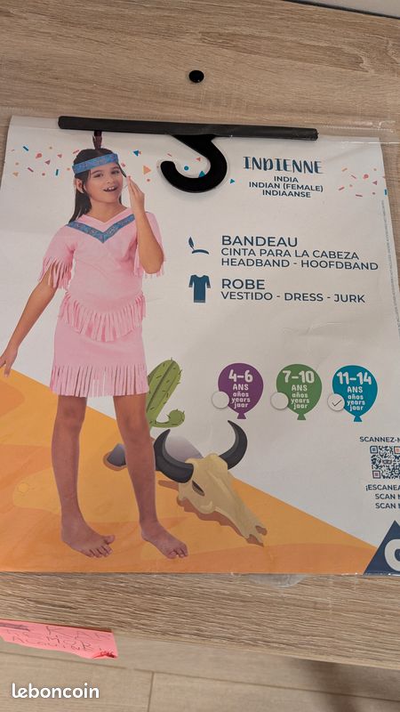 Déguisement Fille Indienne Taille 11-14 ans (image 2)