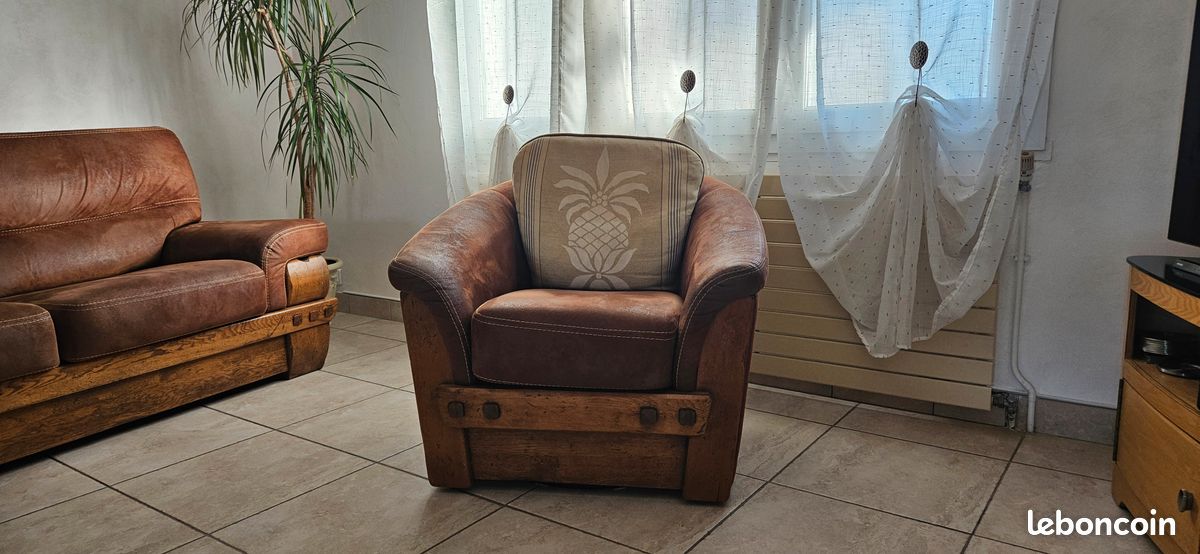 Canapé 3 places et fauteuil pivotant (image 3)