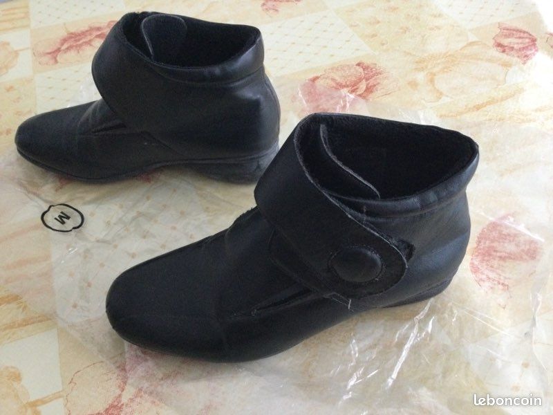 Bottines cuir noires fourrées à l’intérieur (image 6)