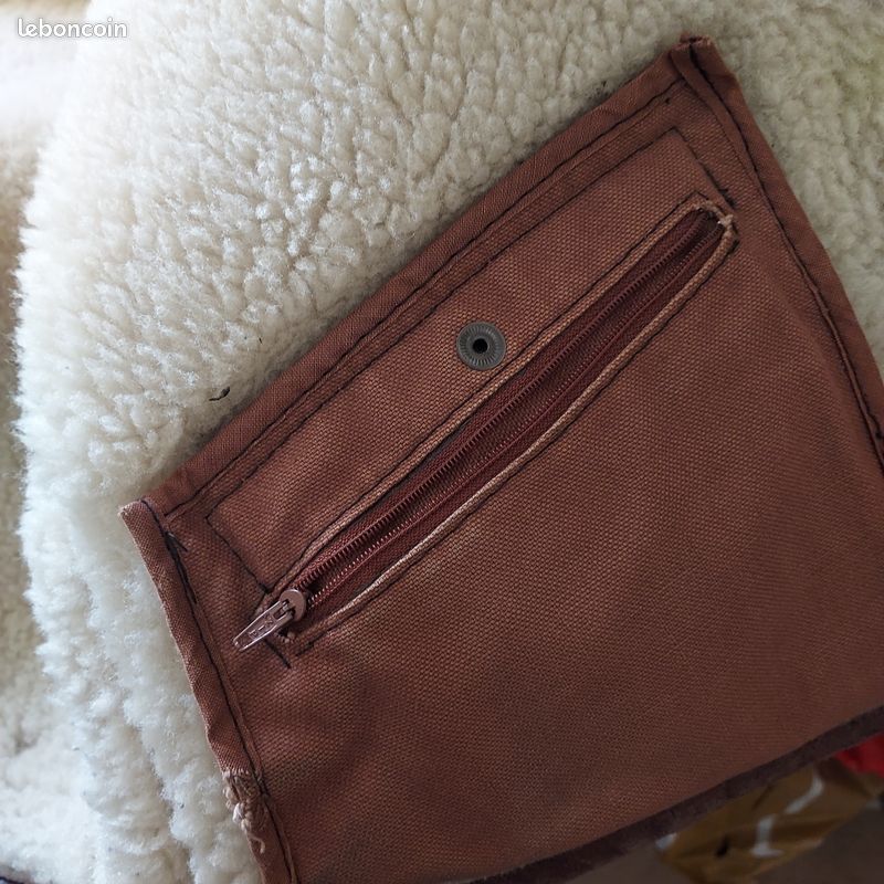 Blouson bombardier cuir peau lainée L (image 12)