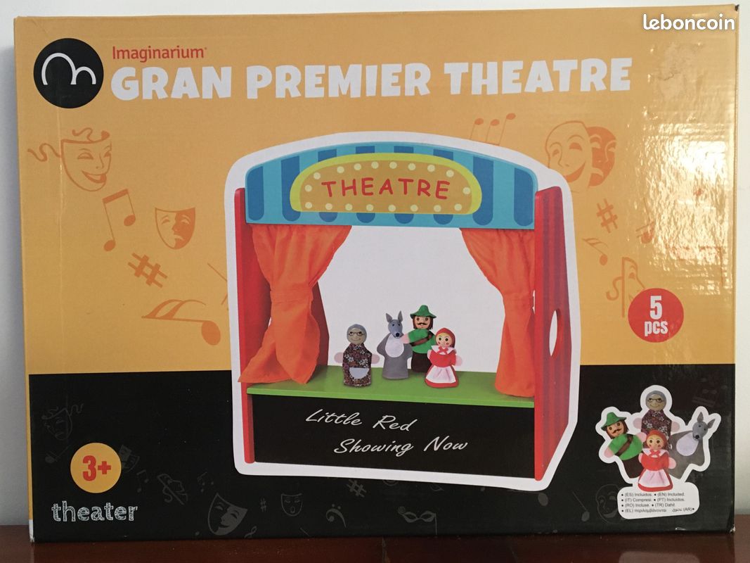 Théâtre de 4 marionnettes thème Petit Chaperon rouge - Jeux & Jouets