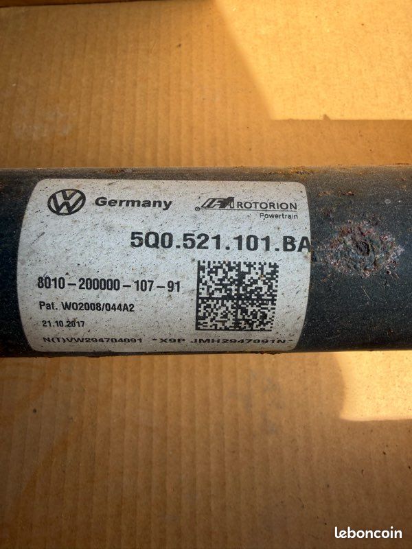 Arbre transmission central Audi S3 RS3 oem (image 2)