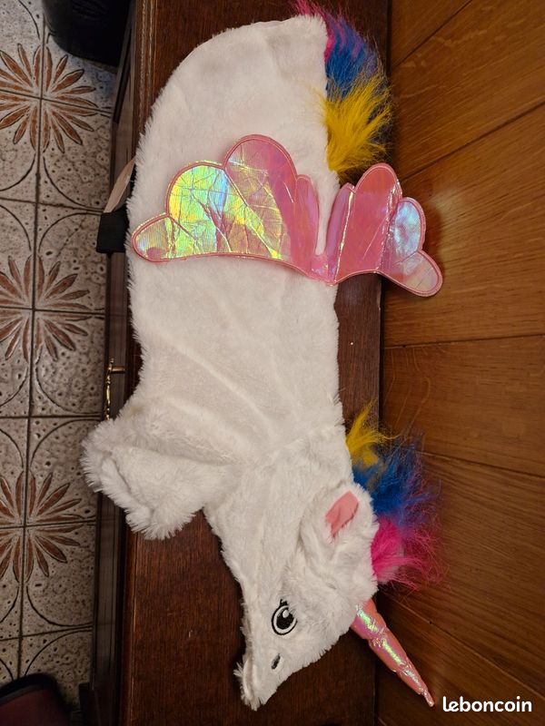 Vaguelly Chapeau Licorne Peluche Avec Oreilles Mobiles - Accessoire Cosplay Pour Fêtes Et Carnaval - Taille Unique Adulte/Enfant