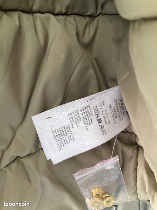 Parka oversize à capuche kaki ALENAWRS SCHOTT (image 8)